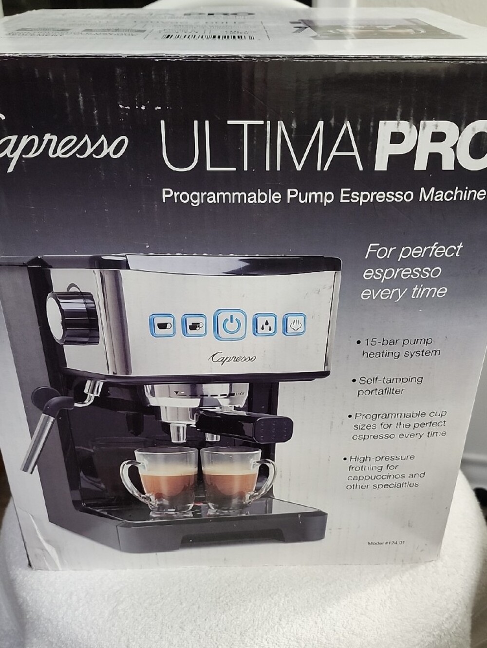 ULTIMA PRO Programmable Espresso Machine - Black & Stainless Steel - Picture 2 of 6